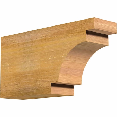 Ekena Millwork Mediterranean Rough Sawn Rafter Tail, Western Red Cedar, 6"W x 12"H x 24"L RFT06X12X24MED00RWR